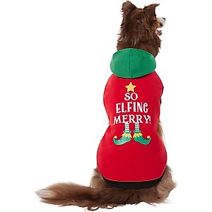 Frisco So Elfing Merry Dog & Cat Hoodie, Large