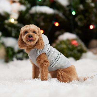 Show full view: Frisco Gray Fair Isle Moose Dog & Cat Hoodie, Small slide 7 of 10