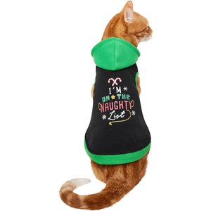 Frisco I'm On the Naughty List Dog & Cat Hoodie, X-Small