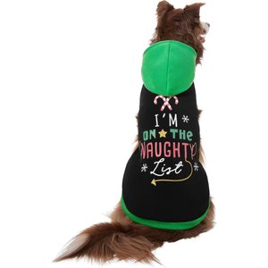 Frisco I'm On the Naughty List Dog & Cat Hoodie, Large