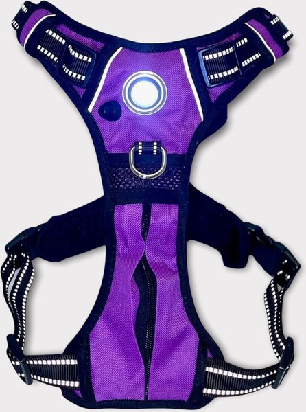 Headlight Harness LED Light Dog Harness, Purple, Large slide 1 of 5