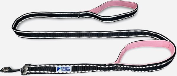Headlight Harness Double Handle Reflective Dog Leash, 6-ft, Pink slide 1 of 4