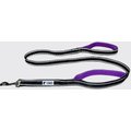 Headlight Harness Double Handle Reflective Dog Leash, 6-ft, Purple