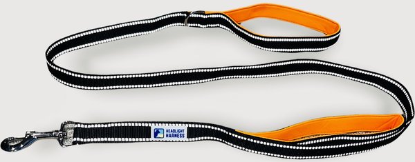 Headlight Harness Double Handle Reflective Dog Leash, 6-ft, Orange slide 1 of 3
