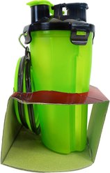Coleman 3 in 1 Travel Bottle with Cat & Dog Silicone Bowls, 12-oz, 2 count, Green slide 2 of 2