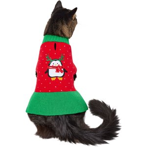 Frisco Penguin Dog & Cat Sweater Dress, X-Small