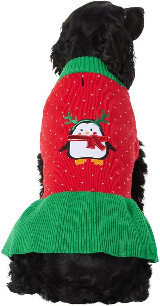 Frisco Penguin Dog & Cat Sweater Dress, Medium slide 1 of 8