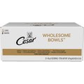 Cesar Wholesome Bowls Soft Wet Adult Dog Food Variety Pack, 3-oz bowl, case of 22
