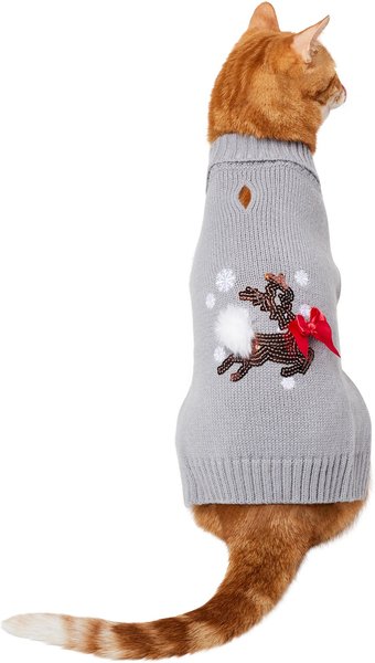 Frisco Reindeer Dog & Cat Sweater, Small slide 1 of 9