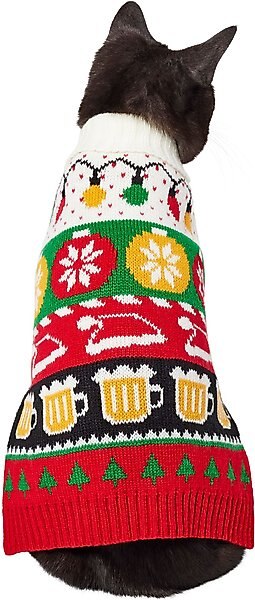 Frisco Striped Festive Dog & Cat Ugly Sweater, Small slide 1 of 8