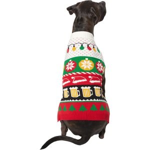 Frisco Striped Festive Dog & Cat Ugly Sweater, Medium
