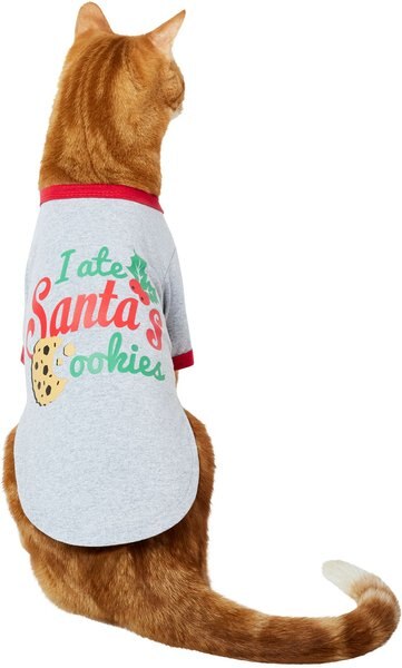 Frisco I Ate Santa's Cookies Dog & Cat T-Shirt, Small slide 1 of 8