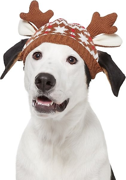 Frisco Antler Fair Isle Dog & Cat Hat, Medium/Large slide 1 of 6