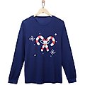 Frisco Snowy Nights Unisex Adult Pajama Jersey Top, Large