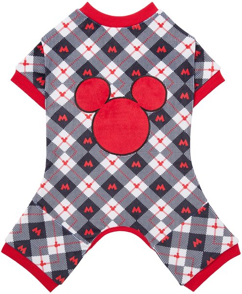 Disney Mickey Mouse Plaid Dog & Cat Jersey Pajama, XX-Large slide 1 of 6