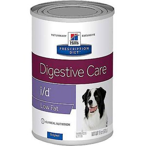 Hill's Prescription Diet i/d Digestive Care Low Fat Original Flavor Pate Wet Dog Food, 13-oz, case of 48