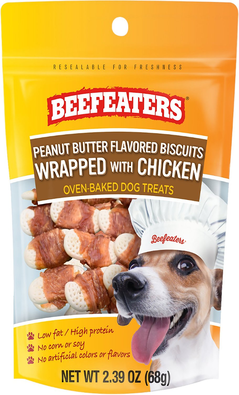 Beefeaters Peanut Butter Biscuit Chicken Jerky Dog Treats