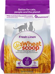 sWheat Scoop Fresh Linen Clumping Cat Litter, 12-lb bag 