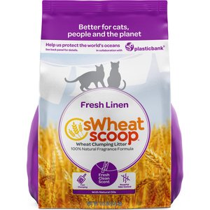 sWheat Scoop Fresh Linen Clumping Cat Litter, 12-lb bag 