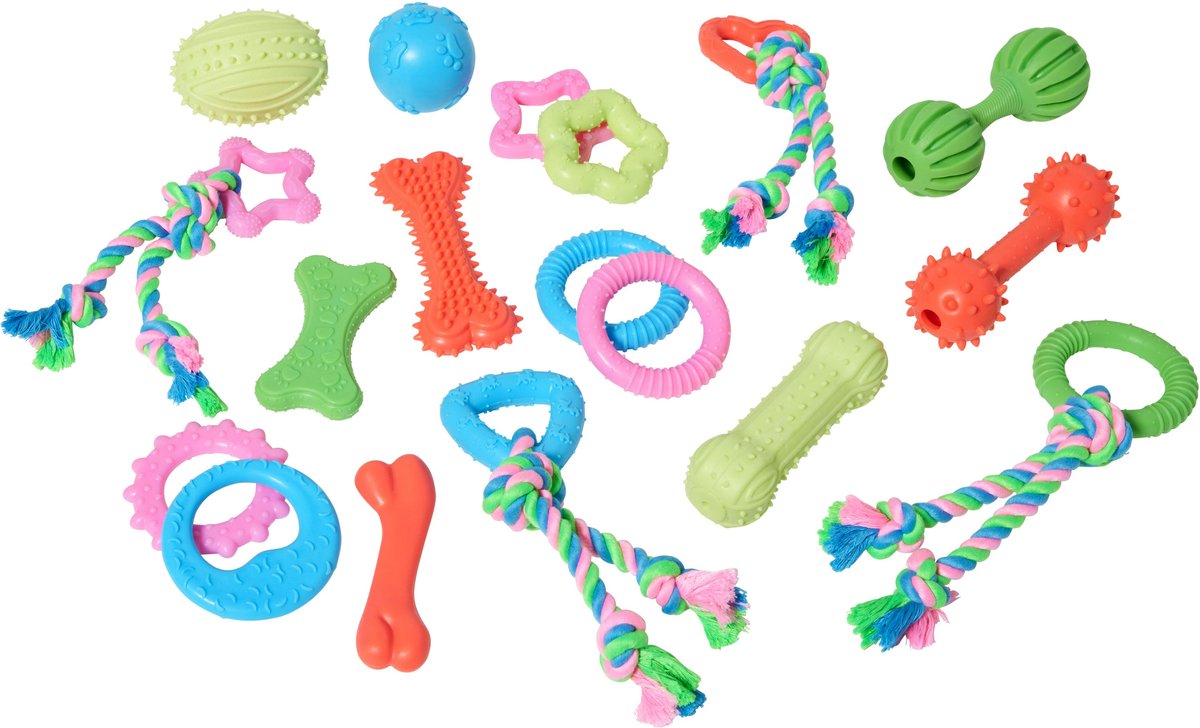 Frisco Small Breed Puppies Rope & TPR Variety Pack Puppy Toy