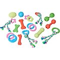 Frisco Small Breed Puppies Rope & TPR Variety Pack Puppy Toy, 18 count