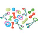 Frisco Small Breed Puppies Rope & TPR Variety Pack Puppy Toy, 18 count