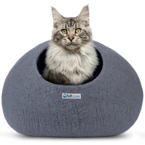 Feltcave Premium Cat Cave Covered Cat Bed, Large, Grey