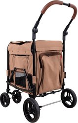 Ibiyaya Gentle Giant Pet Wagon Cat & Dog Stroller, Dirty Peach, Large