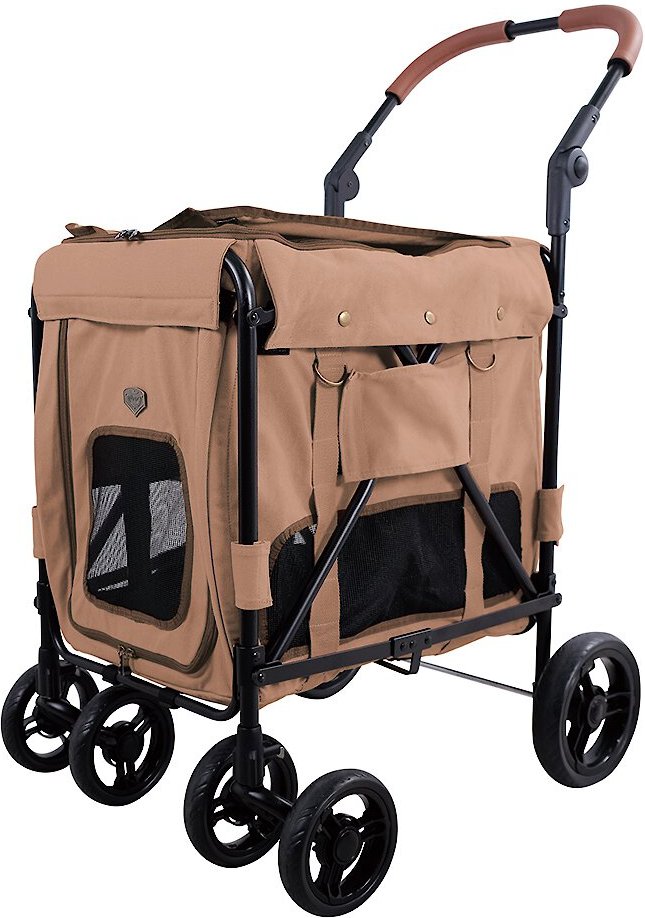 IBIYAYA Gentle Giant Pet Wagon Cat & Dog Stroller, Dirty Peach, Large