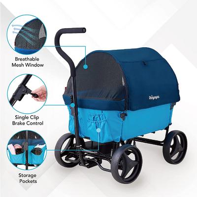 Show full view: Ibiyaya Noah All-Around Beach Wagon Cat & Dog Stroller, Large, Pacific Blue slide 3 of 7