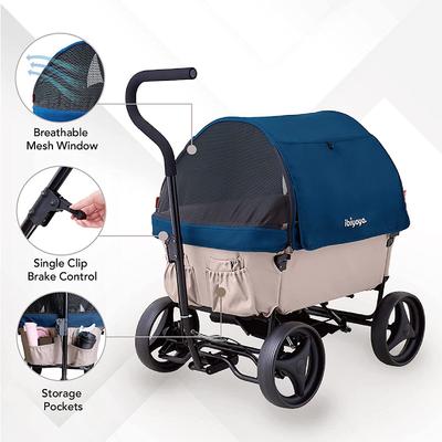 Show full view: Ibiyaya Noah All-Around Beach Wagon Cat & Dog Stroller, Large, Sand & Sea slide 3 of 7