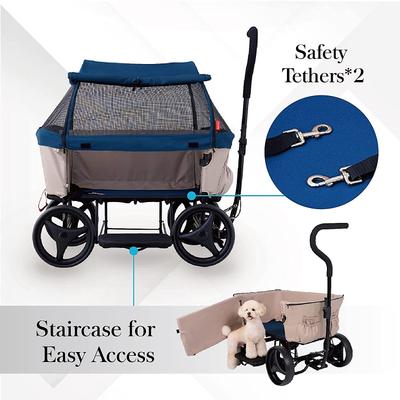 Show full view: Ibiyaya Noah All-Around Beach Wagon Cat & Dog Stroller, Large, Sand & Sea slide 4 of 7