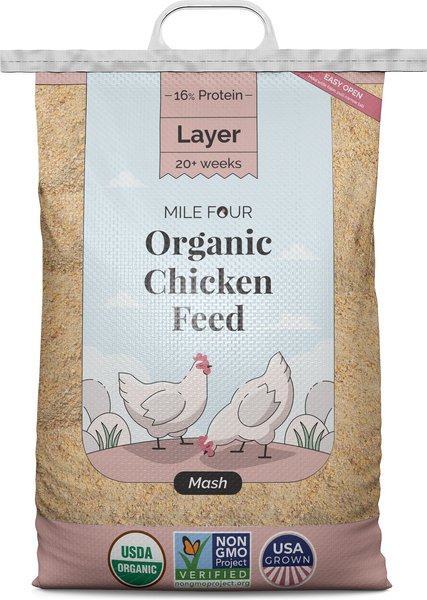 Mile Four Organic 16% Protein Mash Layer Chicken & Duck Feed, 23-lb bag slide 1 of 10