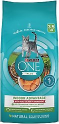 Purina ONE +Plus Indoor Advantage with Real Salmon Natural Adult Dry Cat Food, 3.5-lb bag