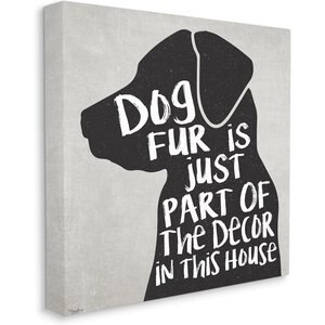 Stupell Industries Dog Fur Décor Dog Wall Décor, Canvas, 30 x 1.5 x 30-in