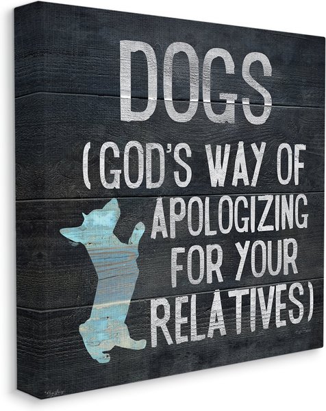 Stupell Industries Dogs are God's Apology Dog Wall Décor, Canvas, 17 x 1.5 x 17-in slide 1 of 6