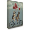 Stupell Industries German Shepard Dogs On Bicycle with Balloons Dog Wall Décor, Canvas, 16 x 1.5 x 20-in