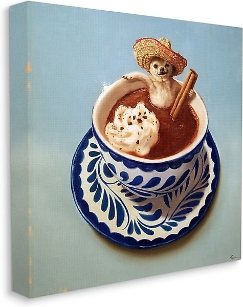 Stupell Industries Chihuahua Hot Chocolate Dog Wall Décor, Canvas, 17 x 1.5 x 17-in slide 1 of 6