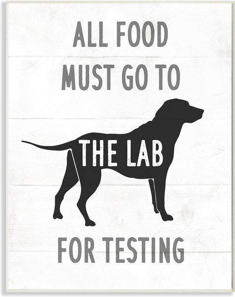 Stupell Industries Kitchen All Food to the Lab Dog Wall Décor, Wood, 10 x 0.5 x 15-in slide 1 of 6