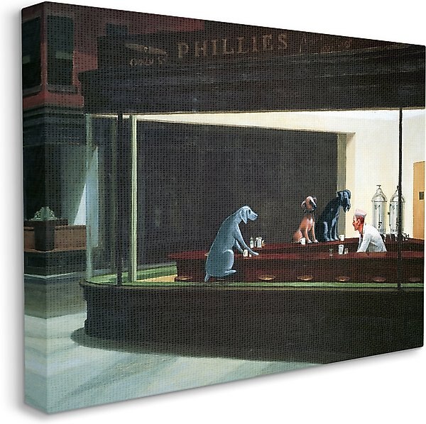 Stupell Industries Night Dogs Classic Dog Wall Décor, Canvas, 24 x 1.5 x 30-in slide 1 of 6