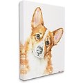 Stupell Industries Curious Corgi Dog Wall Décor, Canvas, 16 x 1.5 x 20-in