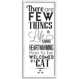 Stupell Industries Few Things Like Cat Welcoming Cat Wall Décor, Wood, 7 x 0.5 x 17-in