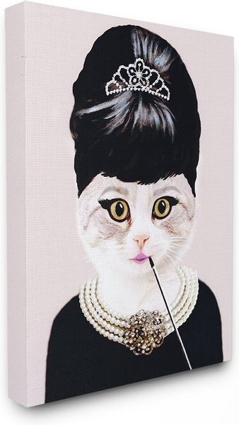 Stupell Industries Fashion Feline Jewelry & Makeup Cat Wall Decor, Canvas, 16 x 1.5 x 20-in slide 1 of 5