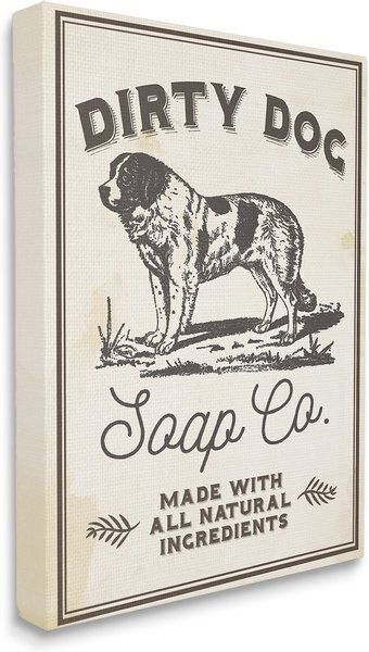Stupell Industries Dirty Dog Soap Co Vintage Sign Dog Wall Décor, Canvas, 16 x 1.5 x 20-in slide 1 of 6
