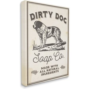 Stupell Industries Dirty Dog Soap Co Vintage Sign Dog Wall Décor, Canvas, 16 x 1.5 x 20-in