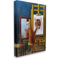 Stupell Industries Cat Confidence Self Portrait as a Tiger Funny Painting Cat Wall Décor, Canvas, 16 x 1.5 x 20-in