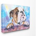Stupell Industries English Bulldog Dog Pet Animal Watercolor Painting Dog Wall Décor, Canvas, 16 x 1.5 x 20-in