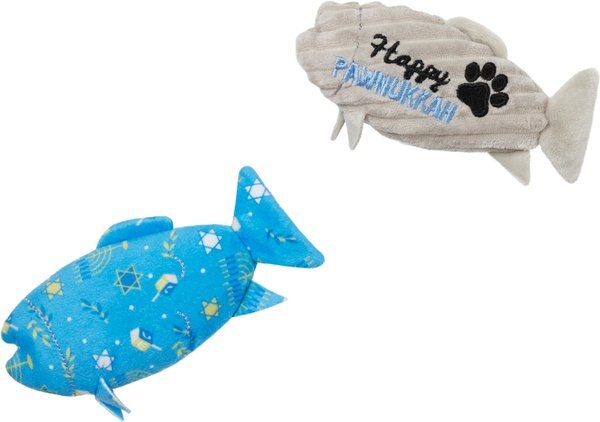 Frisco Hanukkah "Happy Pawnukkah" Fish Plush Cat Toy with Catnip, 2 count slide 1 of 5
