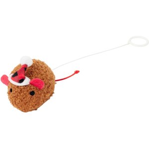 Frisco Holiday Santa Mouse Plush Vibrating Cat Toy with Catnip