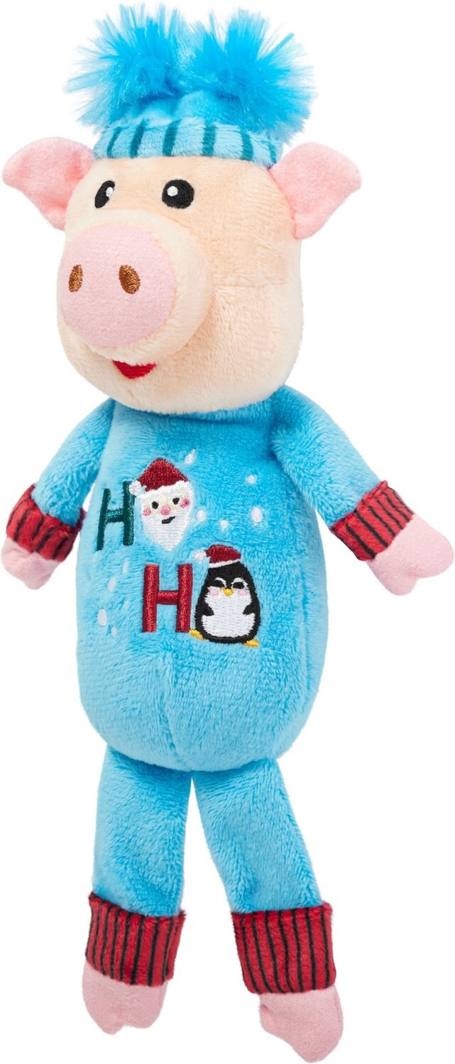 FRISCO Pig in Pajamas Plush Kicker Cat Toy with Catnip